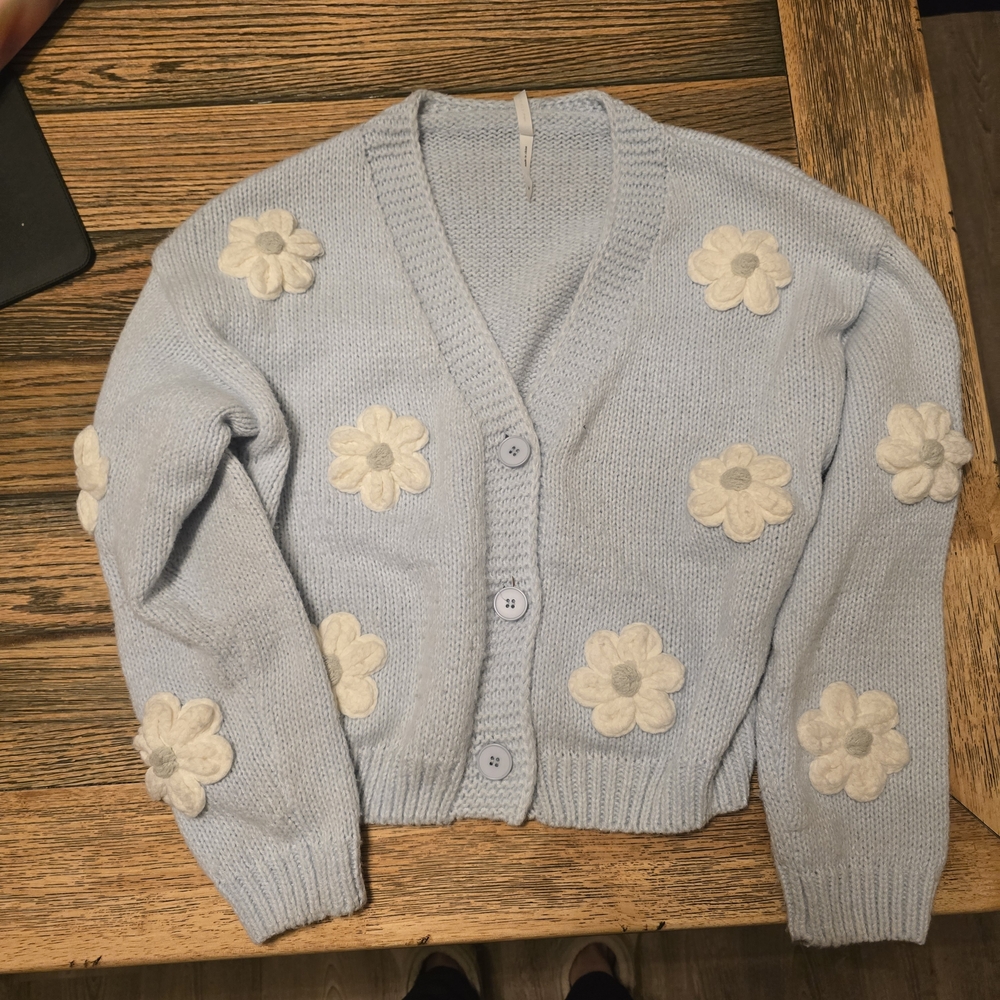Flower Knit Cardigan
